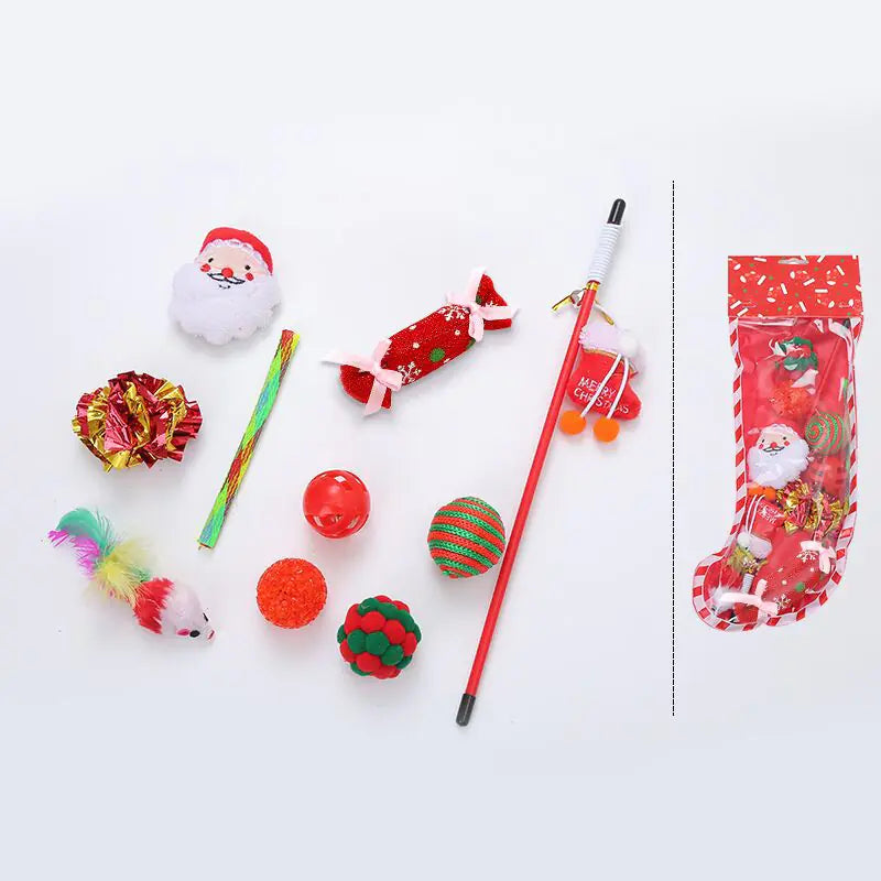 Christmas Cat Toy Stocking