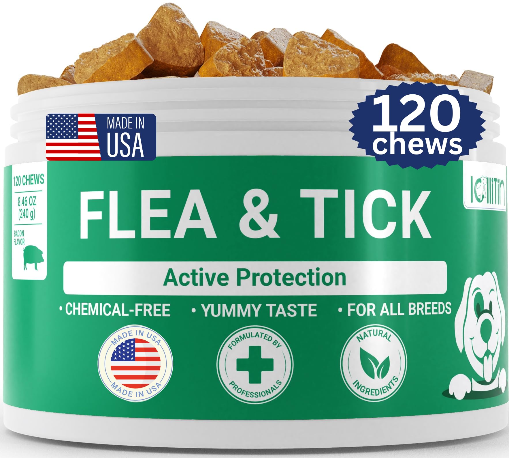 Lollitin Flea & Tick, Everyday Immune Support Chews