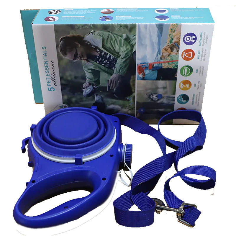 3 In 1 Dog Leash- Leash, Bowl & Water Storage