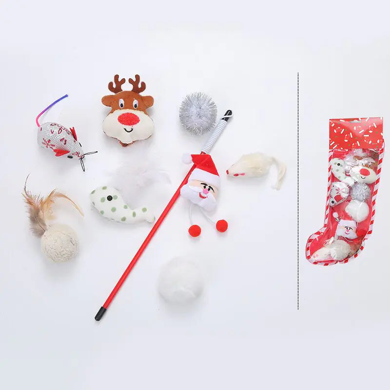 Christmas Cat Toy Stocking